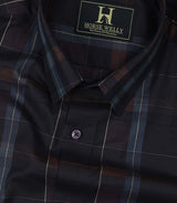 Kingsbury Wine Red Checked Premium Cotton Shirt