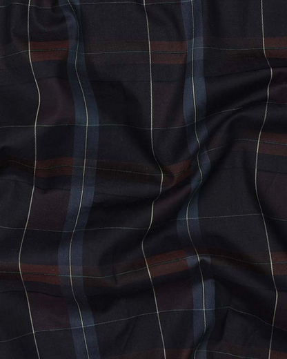 Kingsbury Wine Red Checked Premium Cotton Shirt