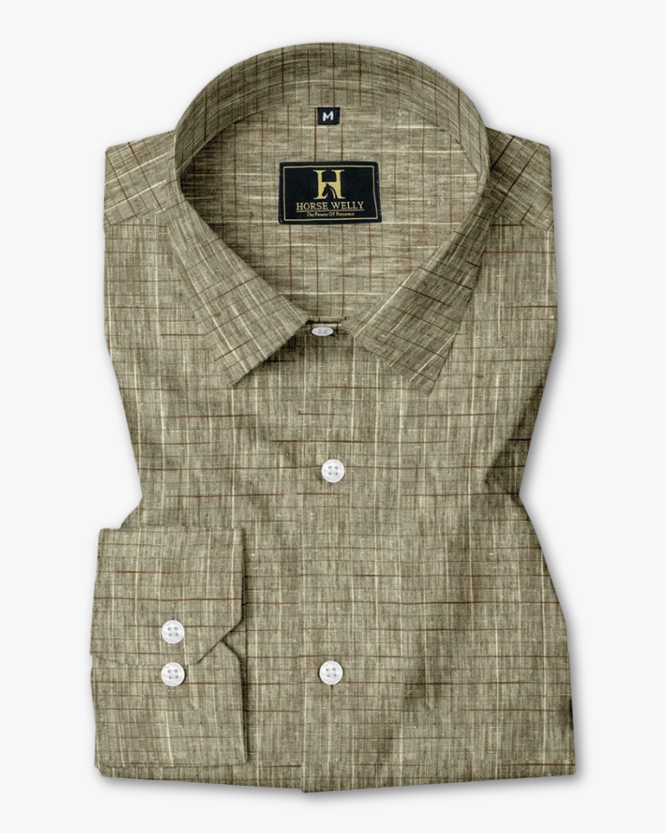Lite Coffee Brown Airy-Linen Shirt