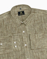 Lite Coffee Brown Airy-Linen Shirt