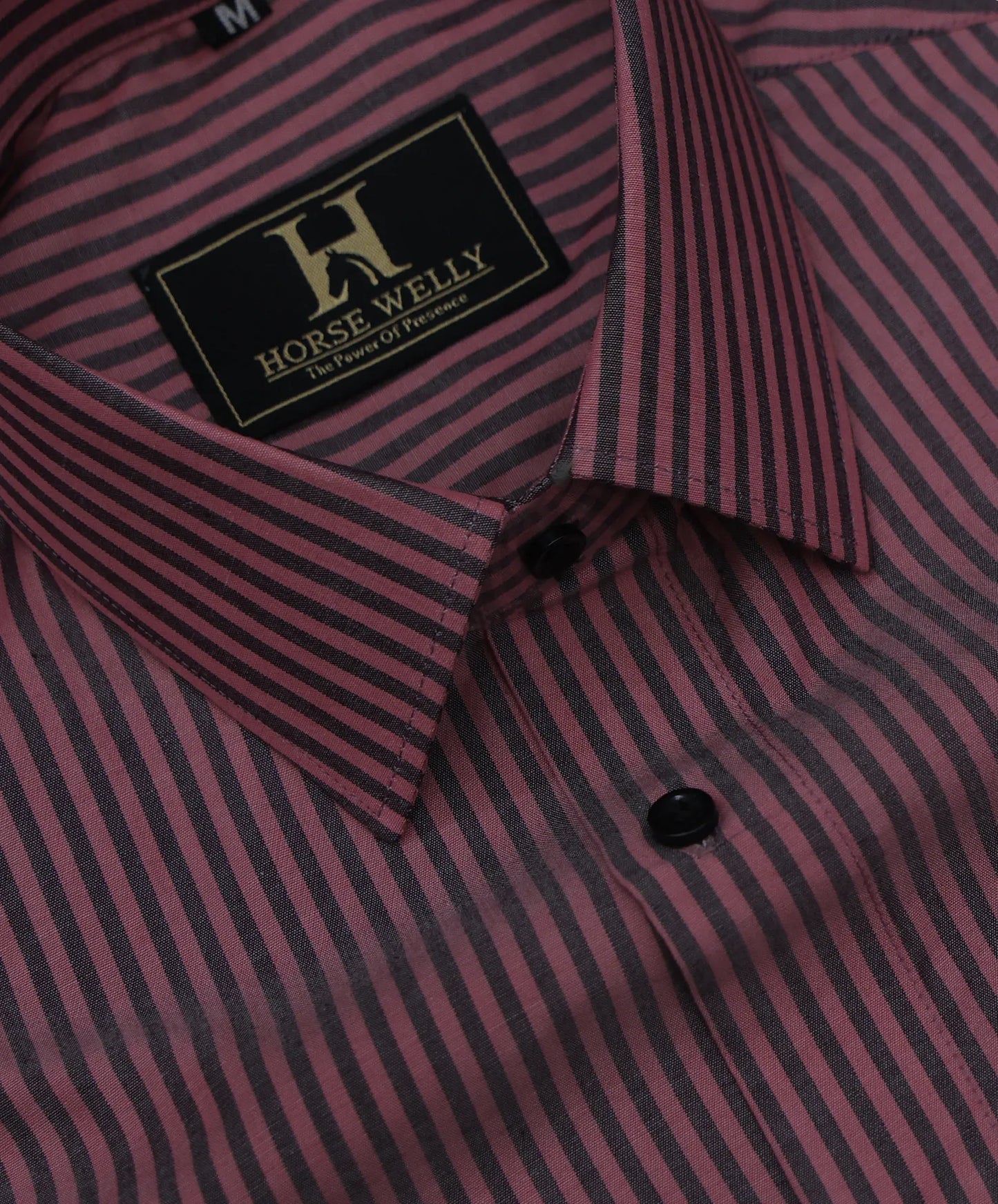 Lite Maroon Striped Classic Formal Cotton Shirt