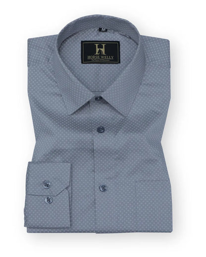 Men Classic Regular Fit Micro Ditsy Printed Cotton Formal Shirt
