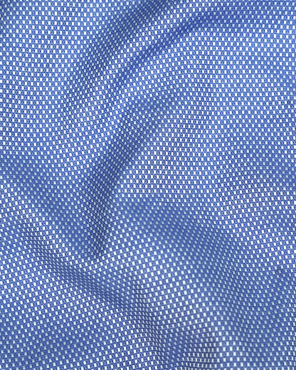 Men Solid Dark Blue Formal Cotton Shirt