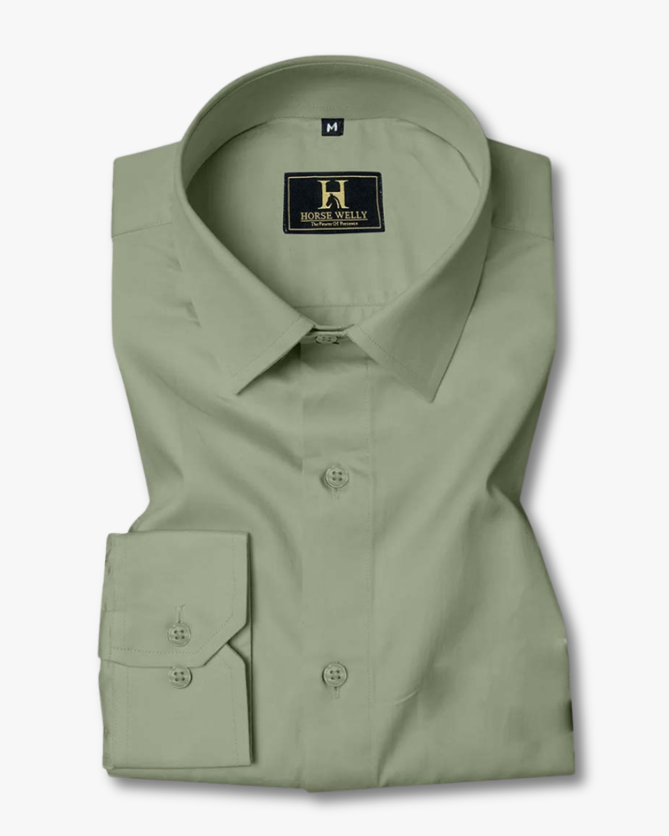 Olive green Regular Fit Formal Shirt For Men's