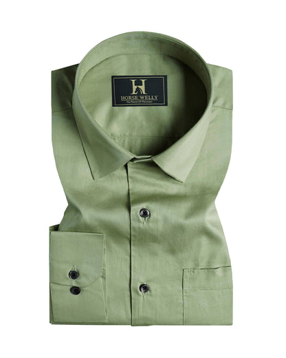 Pale Oyster Green Premium Satin Men's Shirt