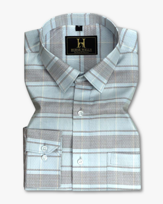Tevero Luxury Giza Cotton Light Brown Shirt