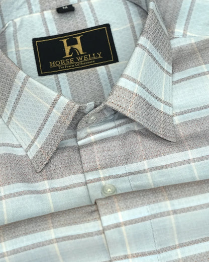Tevero Luxury Giza Cotton Light Brown Shirt