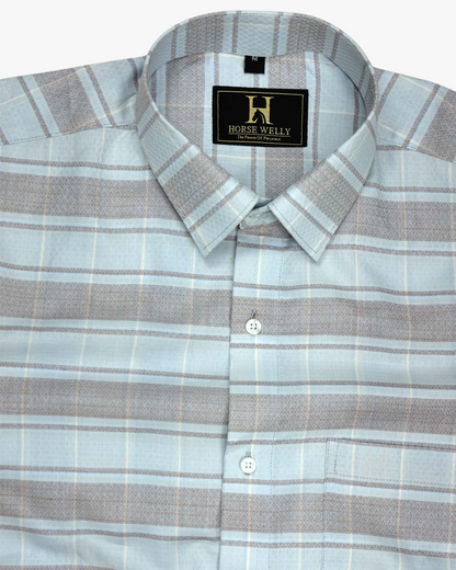 Tevero Luxury Giza Cotton Light Brown Shirt