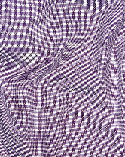 Wolin Purple With White Dobby Texture Cotton Shirt
